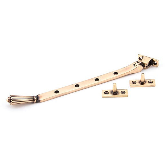 From The Anvil - 10" Hinton Stay - Polished Bronze - 45372 - Choice Handles