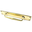 From The Anvil - 425mm Art Deco Pull Handle on Backplate - Aged Brass - 45374 - Choice Handles