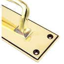 From The Anvil - 425mm Art Deco Pull Handle on Backplate - Aged Brass - 45374 - Choice Handles