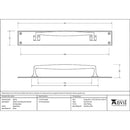 From The Anvil - 425mm Art Deco Pull Handle on Backplate - Aged Brass - 45374 - Choice Handles