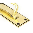From The Anvil - 300mm Art Deco Pull Handle on Backplate - Aged Brass - 45379 - Choice Handles