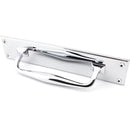 From The Anvil - 300mm Art Deco Pull Handle on Backplate - Polished Chrome - 45380 - Choice Handles