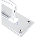 From The Anvil - 300mm Art Deco Pull Handle on Backplate - Polished Chrome - 45380 - Choice Handles