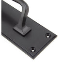 From The Anvil - 300mm Art Deco Pull Handle on Backplate - Aged Bronze - 45382 - Choice Handles