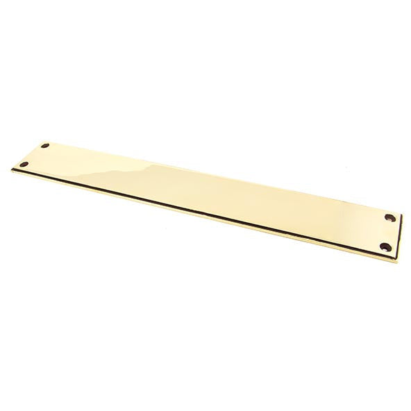 From The Anvil - 425mm Art Deco Fingerplate - Aged Brass - 45384 - Choice Handles