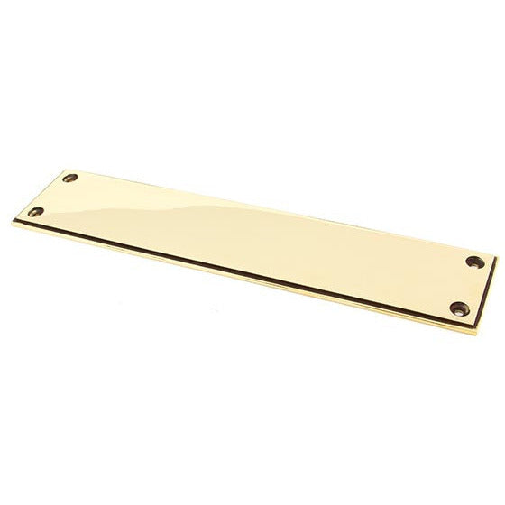 From The Anvil - 300mm Art Deco Fingerplate - Aged Brass - 45389 - Choice Handles