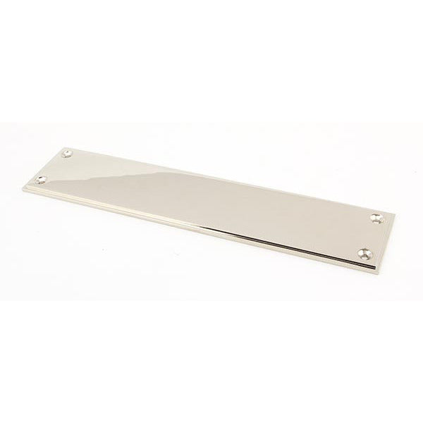 From The Anvil - 300mm Art Deco Fingerplate - Polished Nickel - 45391 - Choice Handles
