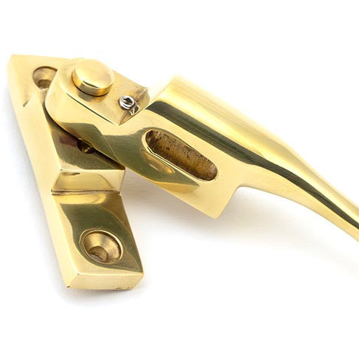 From The Anvil - Night-Vent Locking Peardrop Fastener - LH - Polished Brass - 45396 - Choice Handles