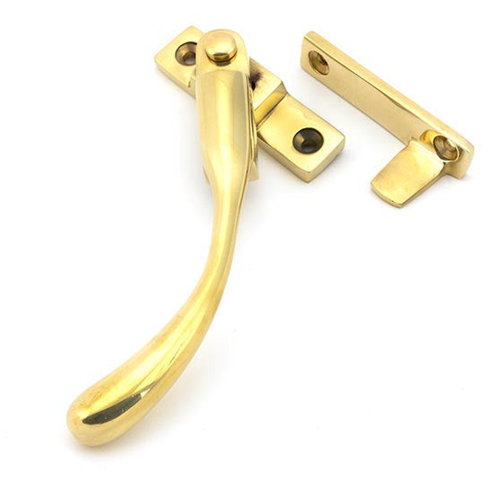 From The Anvil - Night-Vent Locking Peardrop Fastener - LH - Polished Brass - 45396 - Choice Handles