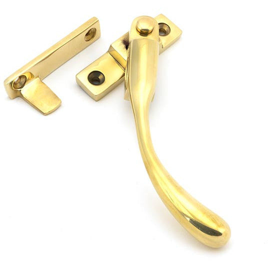 From The Anvil - Night-Vent Locking Peardrop Fastener - RH - Polished Brass - 45397 - Choice Handles