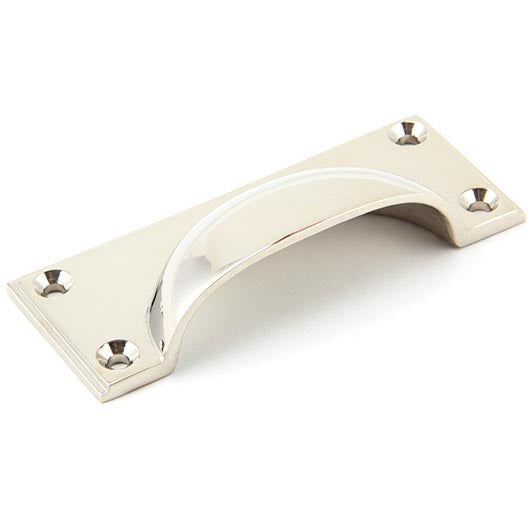 From The Anvil - Art Deco Drawer Pull - Polished Nickel - 45401 - Choice Handles