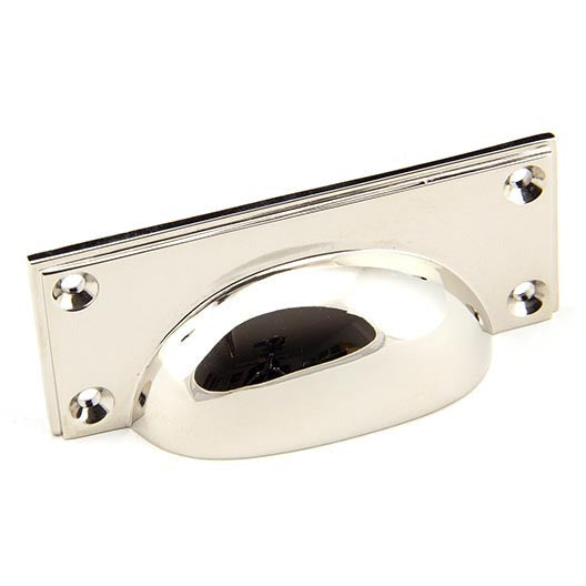 From The Anvil - Art Deco Drawer Pull - Polished Nickel - 45401 - Choice Handles