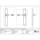 From The Anvil - Reeded Slimline Lever Latch Set - Polished Nickel - 45425 - Choice Handles