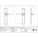 From The Anvil - Newbury Slimline Lever Latch Set - Polished Nickel - 45430 - Choice Handles
