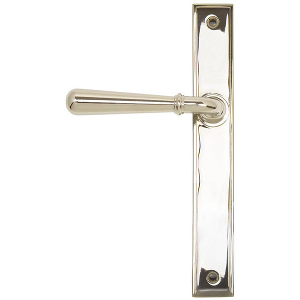 From The Anvil - Newbury Slimline Lever Latch Set - Polished Nickel - 45430 - Choice Handles
