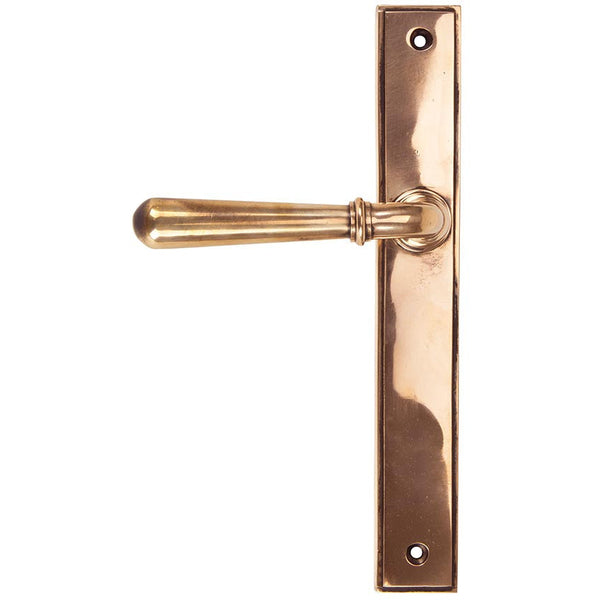 From The Anvil - Newbury Slimline Lever Latch Set - Polished Bronze - 45432 - Choice Handles