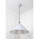 From The Anvil - Hockley Pendant in Birch - Hammered Nickel - 45433BI - Choice Handles
