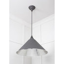 From The Anvil - Hockley Pendant in Bluff - Hammered Nickel - 45433BL - Choice Handles