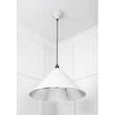 From The Anvil - Hockley Pendant in Flock - Hammered Nickel - 45433F - Choice Handles