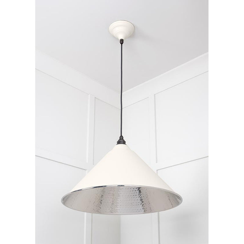 From The Anvil - Hockley Pendant in Teasel - Hammered Nickel - 45433TE - Choice Handles