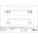 From The Anvil - 300mm Art Deco Pull Handle - Polished Nickel - 45458 - Choice Handles