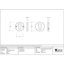 From The Anvil - 52mm Regency Concealed Escutcheon - Black - 45466 - Choice Handles