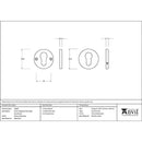 From The Anvil - 52mm Regency Concealed Escutcheon - External Beeswax - 45468 - Choice Handles