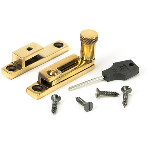 From The Anvil - Brompton Quadrant Fastener - Narrow - Aged Brass - 45478 - Choice Handles