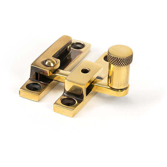 From The Anvil - Brompton Quadrant Fastener - Narrow - Aged Brass - 45478 - Choice Handles