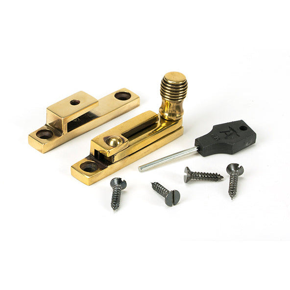 From The Anvil - Beehive Quadrant Fastener - Narrow - Aged Brass - 45480 - Choice Handles