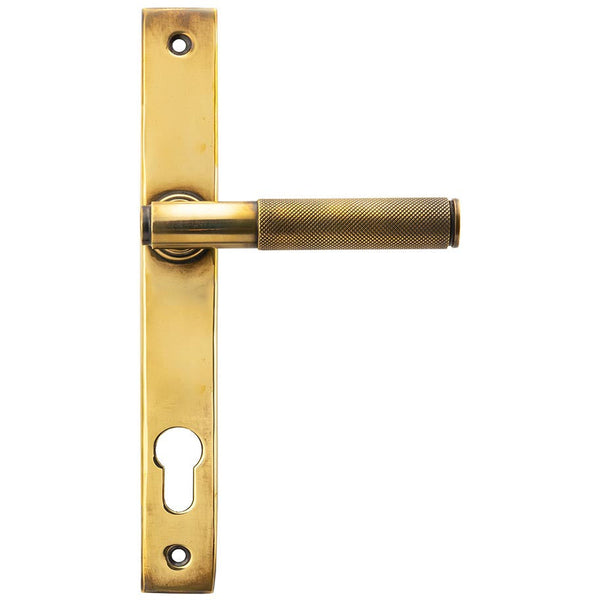 From The Anvil - Brompton Slimline Lever Espag. Lock Set - Aged Brass - 45499 - Choice Handles