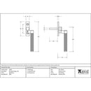 From The Anvil - Brompton Espag - RH - Aged Brass - 45504 - Choice Handles