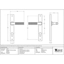 From The Anvil - Brompton Slimline Lever Espag. Lock Set - Matt Black - 45528 - Choice Handles