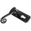 From The Anvil - Monkeytail Lever Euro Lock Set - Black - 45591 - Choice Handles