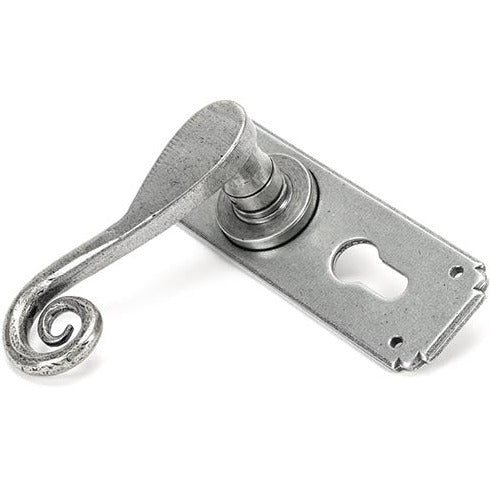 From The Anvil - Monkeytail Lever Euro Lock Set - Pewter Patina - 45592 - Choice Handles
