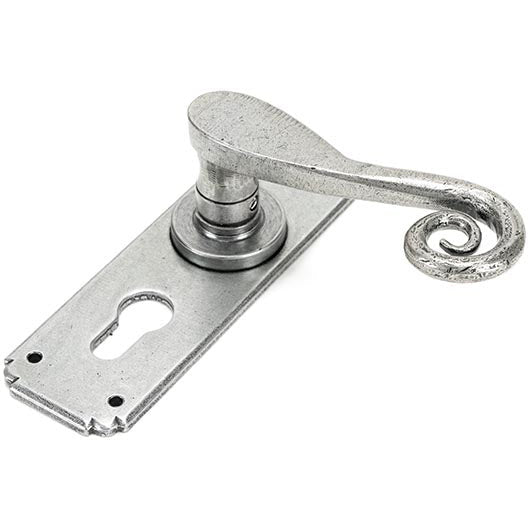 From The Anvil - Monkeytail Lever Euro Lock Set - Pewter Patina - 45592 - Choice Handles