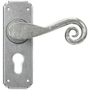 From The Anvil - Monkeytail Lever Euro Lock Set - Pewter Patina - 45592 - Choice Handles
