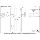 From The Anvil - Monkeytail Slimline Lever Espag. Lock Set - LH - External Beeswax - 45594L - Choice Handles