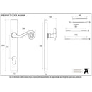 From The Anvil - Monkeytail Slimline Lever Espag. Lock Set - RH - External Beeswax - 45594R - Choice Handles