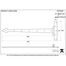 From The Anvil - 36" Barn Door T Hinge (pair) - External Beeswax - 45596 - Choice Handles