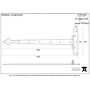 From The Anvil - 36" Barn Door T Hinge (pair) - Pewter Patina - 45597 - Choice Handles