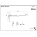 From The Anvil - 8" Forged Cabin Hook - External Beeswax - 45605 - Choice Handles
