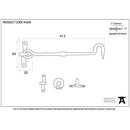 From The Anvil - 16" Forged Cabin Hook - External Beeswax - 45609 - Choice Handles