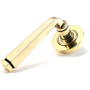 From The Anvil - Avon Round Lever on Rose Set (Plain) - Aged Brass - 45611 - Choice Handles