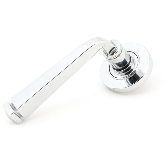 From The Anvil - Avon Round Lever on Rose Set (Plain) - Polished Chrome - 45615 - Choice Handles