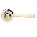 From The Anvil - Avon Round Lever on Rose Set (Plain) - Polished Nickel - 45619 - Choice Handles