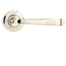 From The Anvil - Avon Round Lever on Rose Set (Art Deco) - Polished Nickel - 45620 - Choice Handles