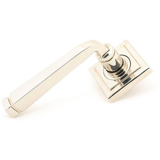 From The Anvil - Avon Round Lever on Rose Set (Square) - Polished Nickel - 45622 - Choice Handles