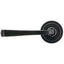 From The Anvil - Avon Round Lever on Rose Set (Art Deco) - Black - 45624 - Choice Handles