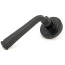 From The Anvil - Avon Round Lever on Rose Set (Art Deco) - Black - 45624 - Choice Handles